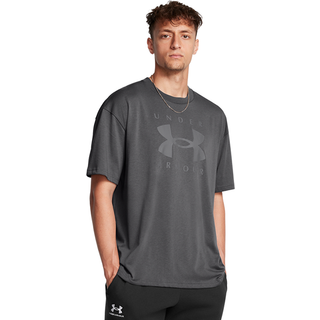 Under Armour Heavyweight Branded Men's Oversized Short Sleeve Castlerock / Titan Gray S