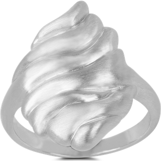 Dunes Ring, Rhodinated Silver, 52