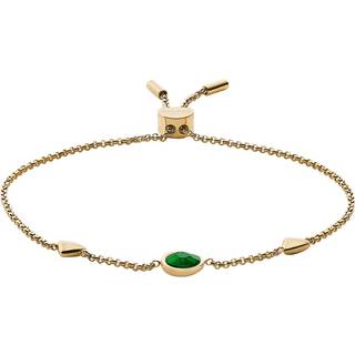 Skagen SKJ1859710 SOFIE Gold Tone IP Green Sea Glass Bracelet - A70268