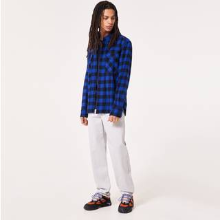 ‘90s Plaid L/S Shirt M Blue/Black Check (S)