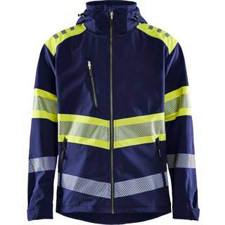 Blåkläder 4494 High Vis Softshell Jakke / High Vis Softshell Arbejdsjakke - 3XL - Marineblå/High Vis Gul