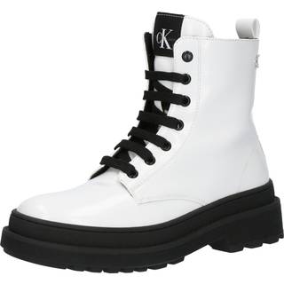Kids Lace-Up Boots with Zip - White - 36