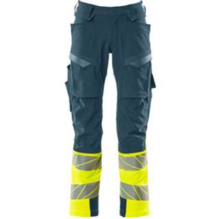 MASCOT® Bukser med knælommer Mørk Petroleum/Hi-Vis Gul 19179-511-4417 90C46