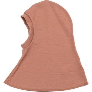Rød/brun elefanthue i ren enkeltlags 100% merino uld