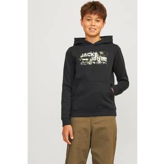 JACK & JONES Drenge Outdoor Logo Hoodie Sort