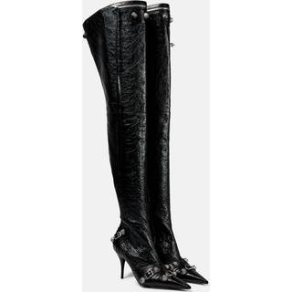 Balenciaga Cagole leather over-the-knee boots - black - EU 40