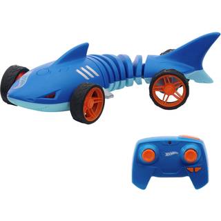 Hot Wheels RC Toy Car Remote-Control Shark Speeder i 1:15 skala, der bøjer drejer og glider som en mutant maskine har lys og lyde