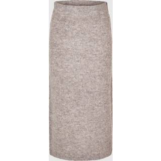 SELECTED FEMME Slfgabella Hw Midi Knit Skirt Steel Gray Detail:melange XS