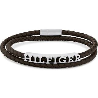 Tommy Hilfiger Bryan Dobbelt Læder Armbånd Brunt