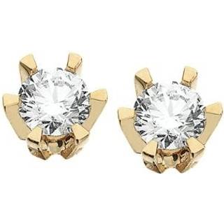 Prinsesse Ørestikker i 14kt. guld m. i alt 0,10ct. diamanter