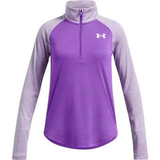 Under Armour Girls' Tech 1/2 Zip Top Junior, Purple - 12-13Y
