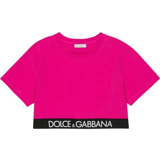 Dolce&Gabbana Kids Logo cotton-blend T-shirt - pink - Y 4