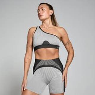 MP Contrast Rib Seamless Bra til kvinder – Sort/Grå - XL
