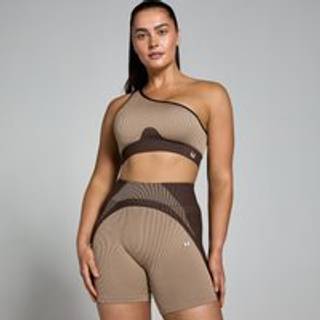 MP Contrast Rib Seamless Bra til kvinder – Cashmere/Espresso - M