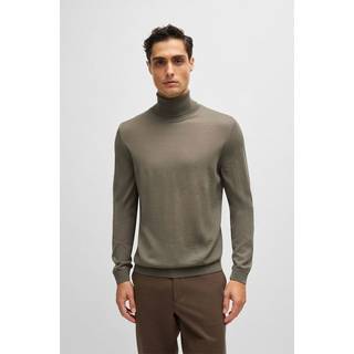 BOSS Black Herren Rollkragenpullover beige,braun unifarben