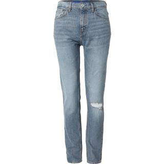 Jeans med slim fit i mellemblå denim med behageligt stræk