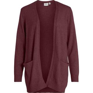 VILA VILA Burgundy Long Sleeve Lightweight Knit Cardigan