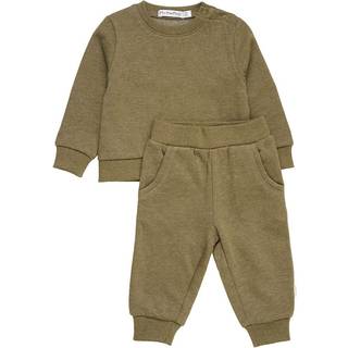Minymo Baby Sweatsæt - Dark Olive - 62
