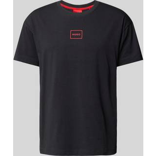 HUGO Herren T-Shirt schwarz Baumwolle & Mix unifarben