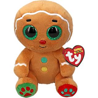 Ty Beanie Boos - Nutmeg The Gingerbread Man med store gr?nne ?jne og glitter det plys med store glitrende ?jne - Julespecial - 15 cm - T37353