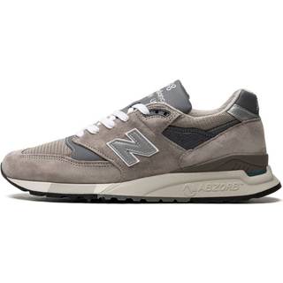 New Balance Unisex Made in USA 998 Core i Grå læder, Størrelse 47.5