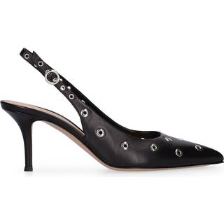 Gianvito Rossi Lydia studded leather slingback pumps - black - EU 39