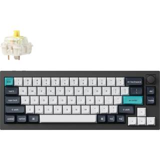 Keychron Q2 MAX - Knob Wireless Tri-Mode QMK/VIA - Gateron Jupiter Banana - Gaming Tastatur - Uden Numpad - Nordisk - Sort