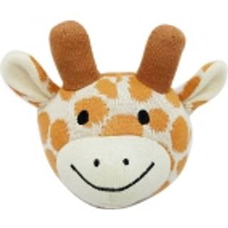 Knitted Ball with Bell - Giraffe