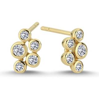 Bubbles - 14 kt guld øreringe med i alt 0,28 carat