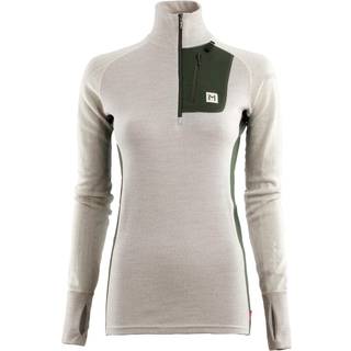 Aclima Women's Lars Monsen Femunden Polo Beige Melange/Olive Night/Femunden Light, BeigeMelang/OliveNight/FemundenLight, XXL