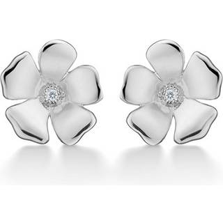 Mads Z - Fleur øreringe i sølv med hvid topas