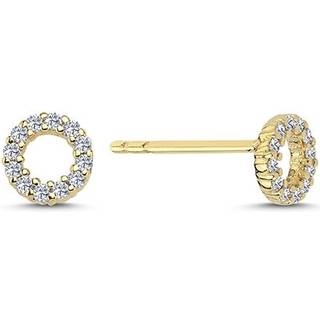 Ayla - Diamant øreringe i 14 kt guld med i alt 0,18 ct.