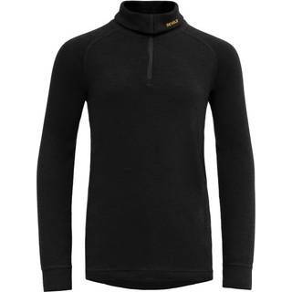 Devold Junior Duo Active Merino Zip Neck Merino undertøj Børn størrelse 12 Years farve sort