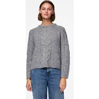 Pieces Pcnina Ls O-neck Knit Medium Grey Melange XL
