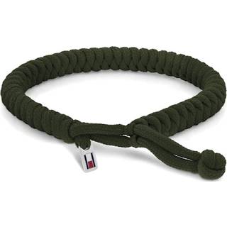 Enamel Flag Green Rope Bracelet