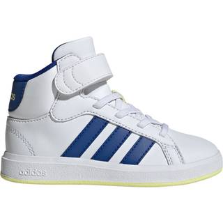 Grand Court Mid Kids sko - Cloud White / Royal Blue / Ice Yellow - 36 2/3