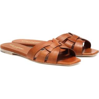 Saint Laurent Tribute Nu Pieds 05 leather slides - brown - EU 38.5