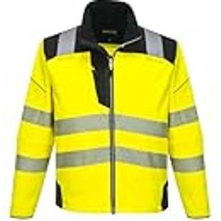 PW3 hi-vis Softshell jakke -Gul/Sort (Størrelse: XXL)