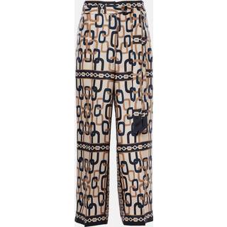 &#39;S Max Mara Brina printed silk twill wide-leg pants - multicoloured - XXS