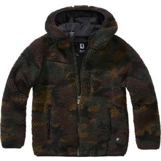 Brandit Børn Teddy fleecejakke m.hætte Woodland - 146-152 / L