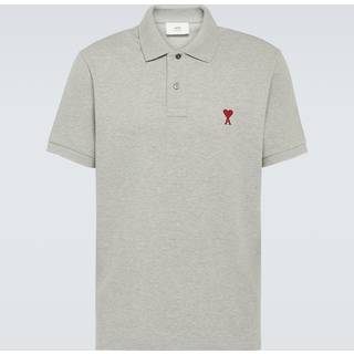 Ami Paris Ami De CÅur cotton piquÃ© polo shirt - grey - EU 54
