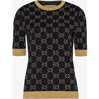 Gucci Cotton-blend lamÃ© top - blue - XXS