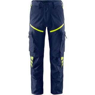 Fristads 133394 Stretch bukser 2653 LWS / Arbejdsbukser Marine/Hi-Vis gul D116