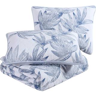 Tommy Bahama - King Quilt Set Reversible Cotto Bedding With Matching Shams Lightweight Home Decor for All Seasons (Kayo Blue King)