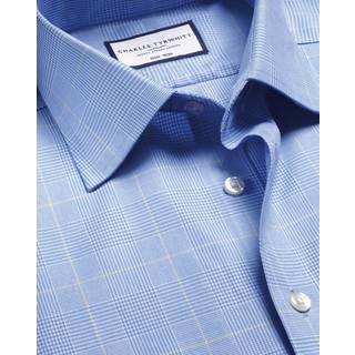 Charles Tyrwhitt Slim Fit Non Iron Prince of Wales Shirt Blue