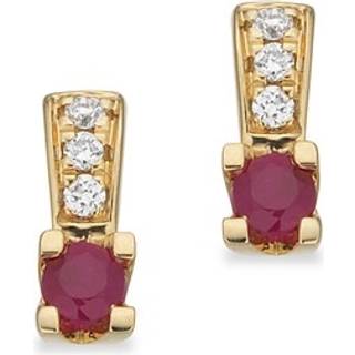 Kleopatra Queen øreringe i 14kt guld med rubin og i alt 0,03 w/si