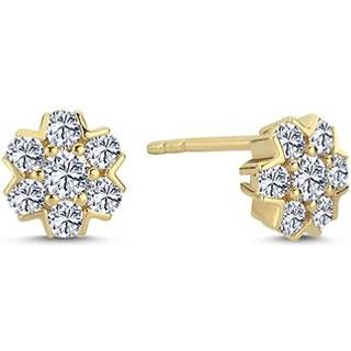 Fleur - Diamant øreringe i 14 kt guld med i alt 0,58 ct.