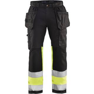 Blåkläder 1558 High Vis Buks med stretch / High Vis Arbejdsbuks med stretch - D116 - Sort/High Vis Gul