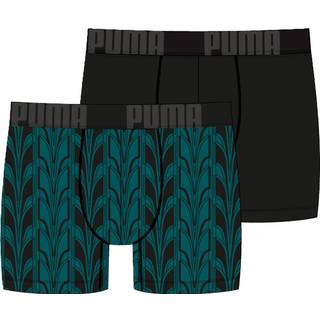 Men's Puma's Terrace Print Boxer Briefs 2 pack, Green, Size S, Clothing - Sea Green - S