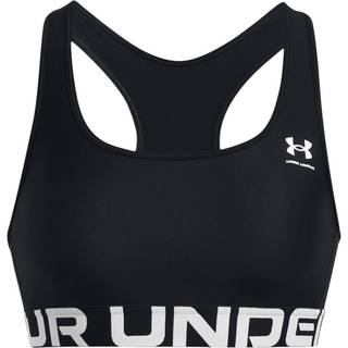 HeatGear® Armour Mid Branded Women's Sports Bra Black / White XXL